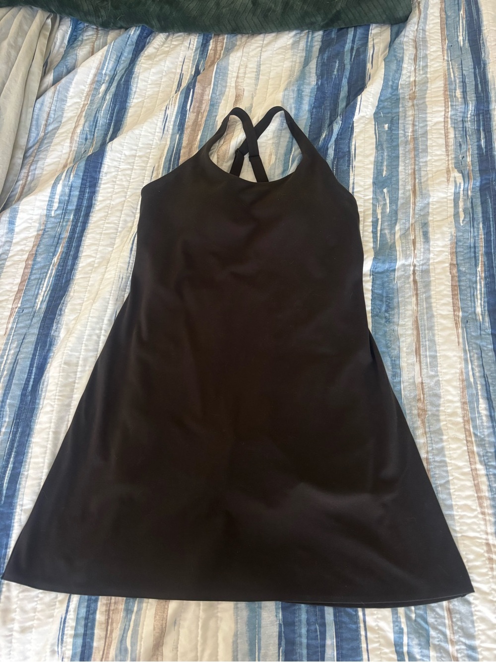 Uniqlo Black Cross-Back A-Line Women's Dress